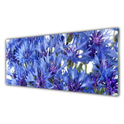 Tablou pe sticla Flori Floral violet