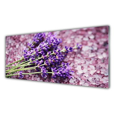 Tablou pe sticla Flori Floral violet