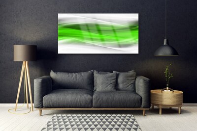 Tablou pe sticla Abstract Art Verde Gri Alb