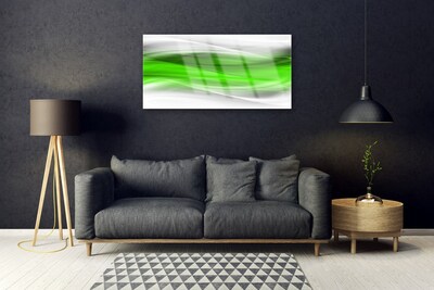 Tablou pe sticla Abstract Art Verde Gri Alb