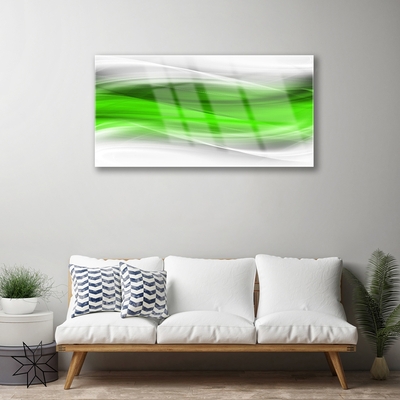 Tablou pe sticla Abstract Art Verde Gri Alb