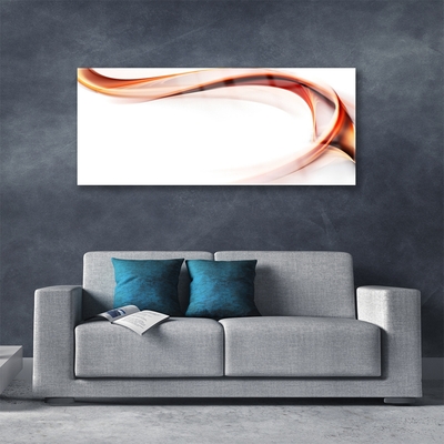 Tablou pe sticla Abstract Art Galben Portocaliu Alb