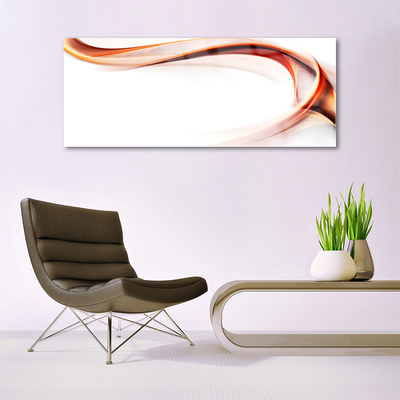 Tablou pe sticla Abstract Art Galben Portocaliu Alb