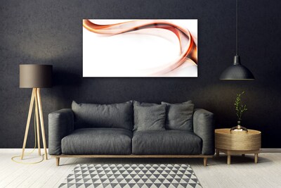 Tablou pe sticla Abstract Art Galben Portocaliu Alb