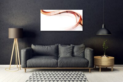 Tablou pe sticla Abstract Art Galben Portocaliu Alb