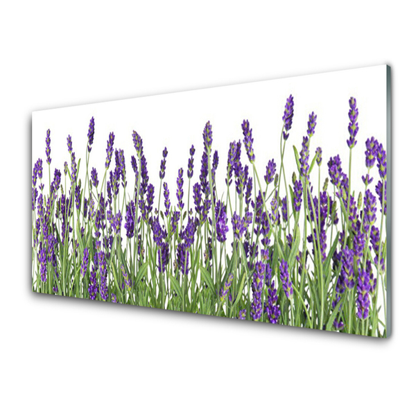 Tablou pe sticla Flori Floral violet