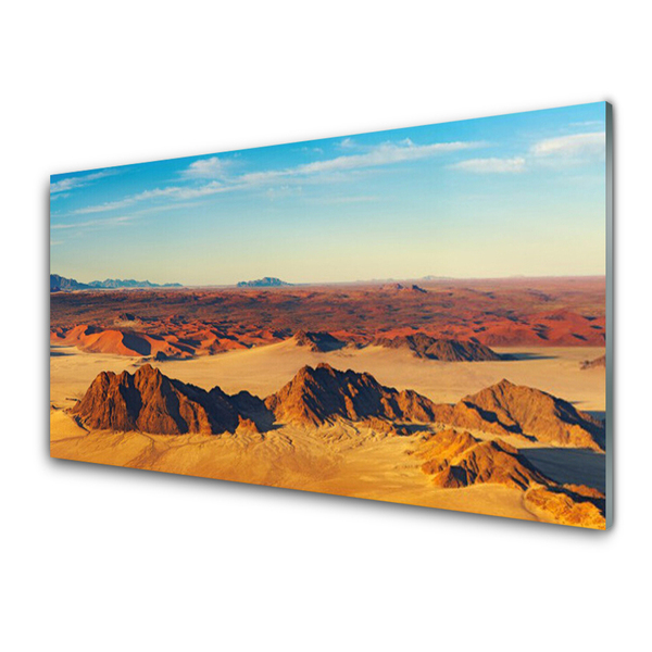 Tablou pe sticla Desert Peisaj Brun Galben