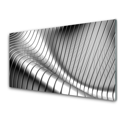 Tablou pe sticla Abstract Art Silver