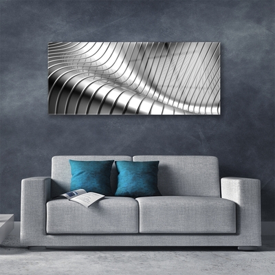 Tablou pe sticla Abstract Art Silver