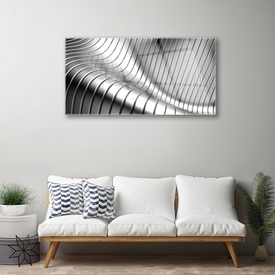 Tablou pe sticla Abstract Art Silver