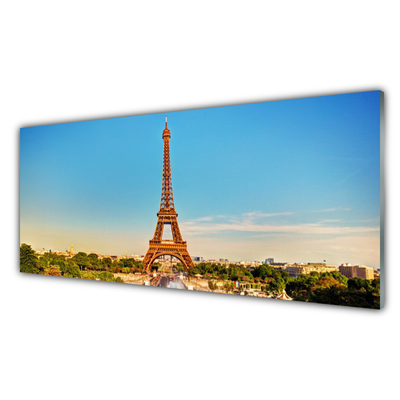Tablou pe sticla Turnul Eiffel Paris Arhitectura Brown