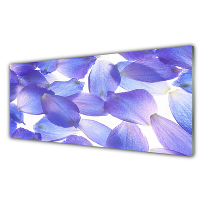 Tablou pe sticla Petale Floral violet