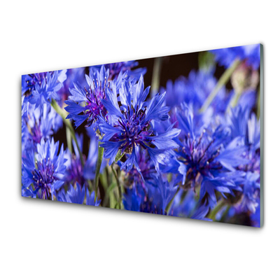 Tablou pe sticla Flori Floral violet