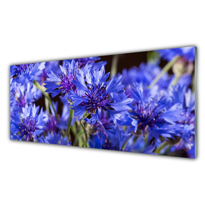 Tablou pe sticla Flori Floral violet