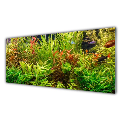 Tablou pe sticla Plante Floral Verde Maro