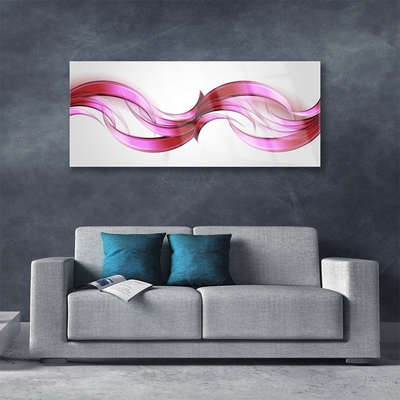 Tablou pe sticla Abstract Art Roz Maro Alb Gri