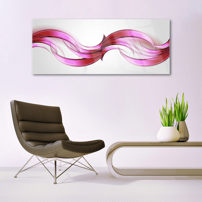 Tablou pe sticla Abstract Art Roz Maro Alb Gri