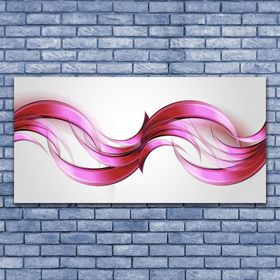 Tablou pe sticla Abstract Art Roz Maro Alb Gri