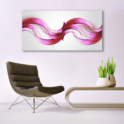 Tablou pe sticla Abstract Art Roz Maro Alb Gri