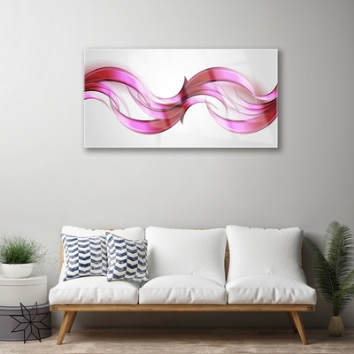 Tablou pe sticla Abstract Art Roz Maro Alb Gri