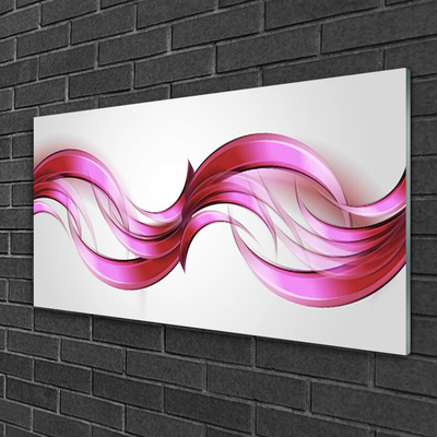 Tablou pe sticla Abstract Art Roz Maro Alb Gri