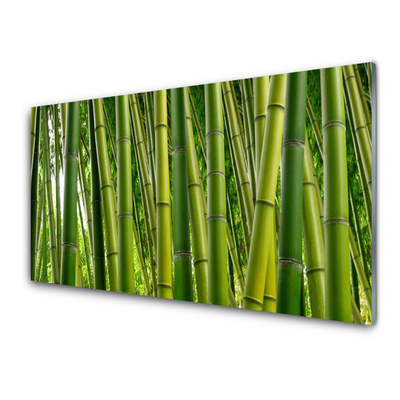 Tablou pe sticla Bamboo Tulpini Floral Verde