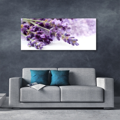 Tablou pe sticla Flori Floral violet