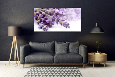 Tablou pe sticla Flori Floral violet