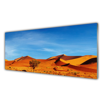 Tablou pe sticla Desert Peisaj Galben