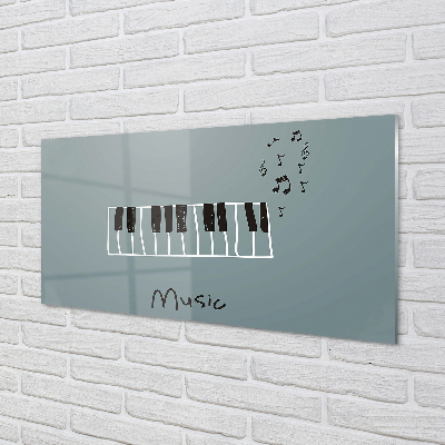Panouri de sticlă note de pian