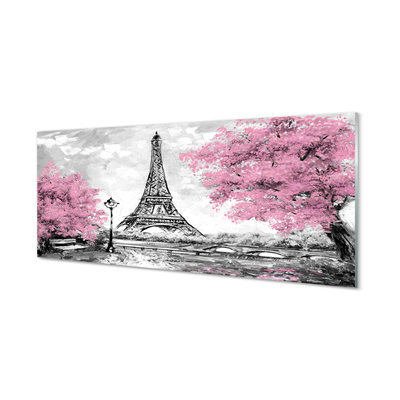 Panouri de sticlă copac primăvară Paris