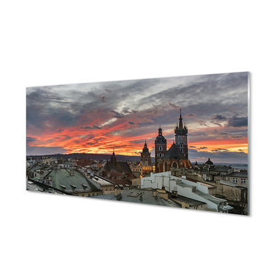 Panouri de sticlă Cracovia Sunset Panorama