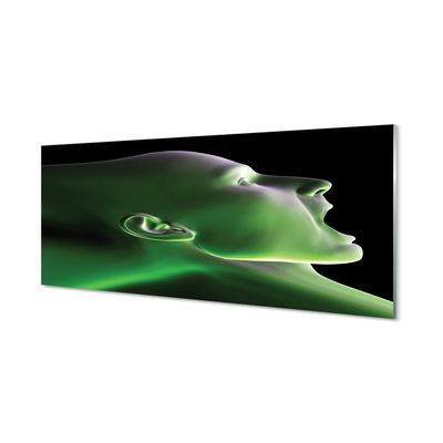 Panouri de sticlă Omul lumina verde cap