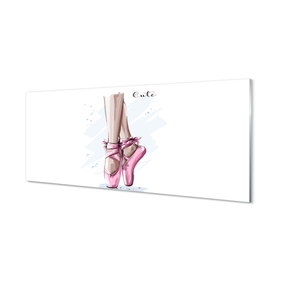 Panouri de sticlă pantofi de balet roz