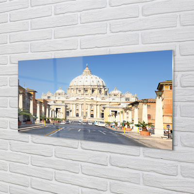 Panouri de sticlă Catedrala Roma străzi clădiri