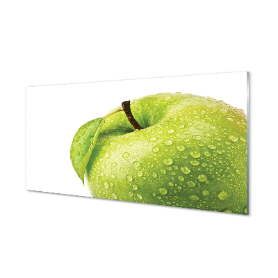 Panouri de sticlă Apple a picături de apă verde