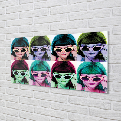 Panouri de sticlă ochelari de păr colorate pentru femeie