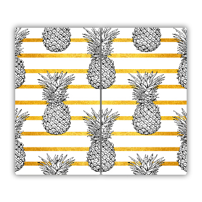 Tocator din sticla dungi ananas