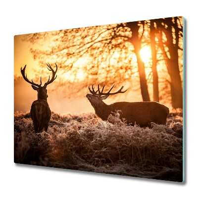 Tocator din sticla Sunrise Deer