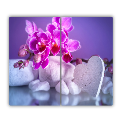 Tocator din sticla Orhideea și inima