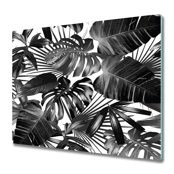 Tocator din sticla frunze tropicale