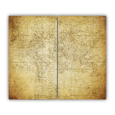 Tocator din sticla harta lumii vechi