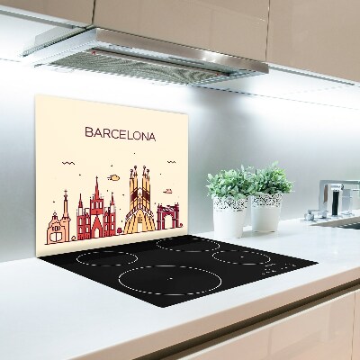 Tocator din sticla inscriptie barcelona