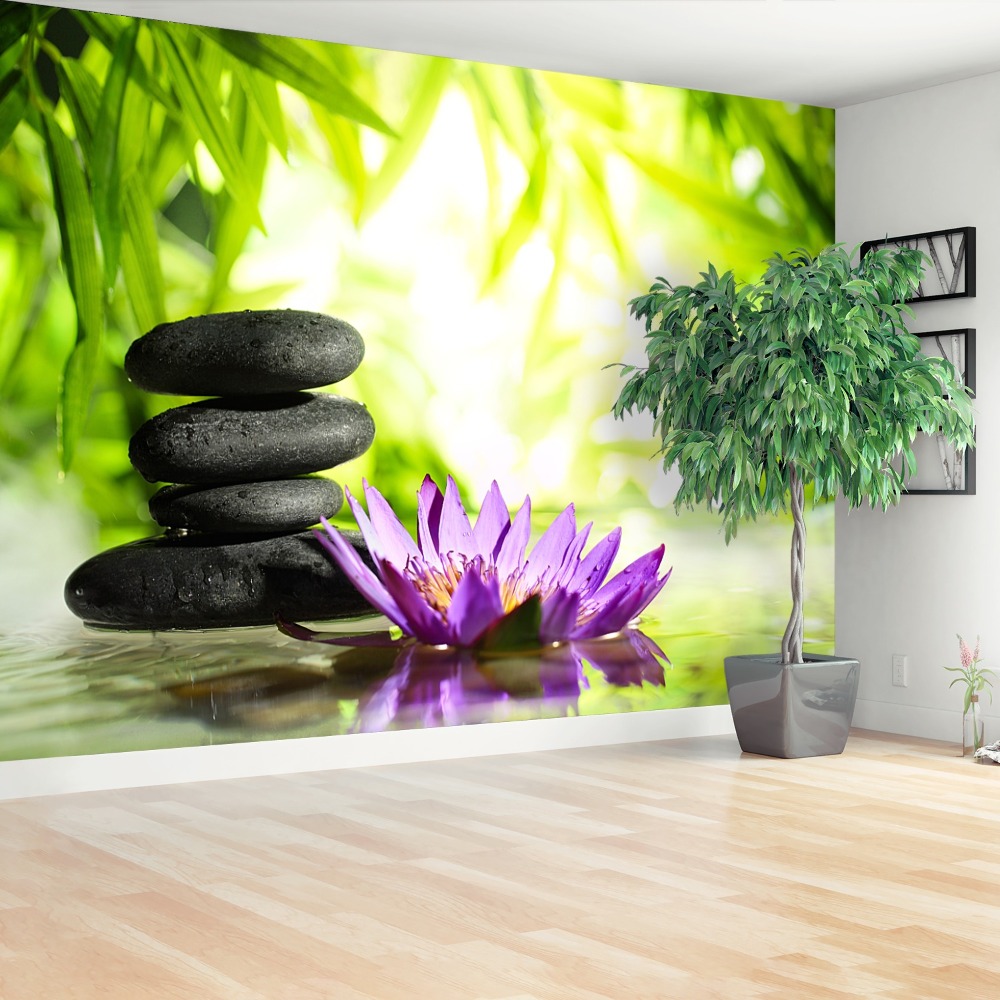 Fototapet Lotus Zen Piatra