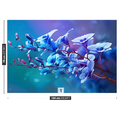 Fototapet albastru orhidee