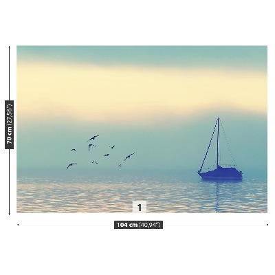 Fototapet Lacul Sailboat