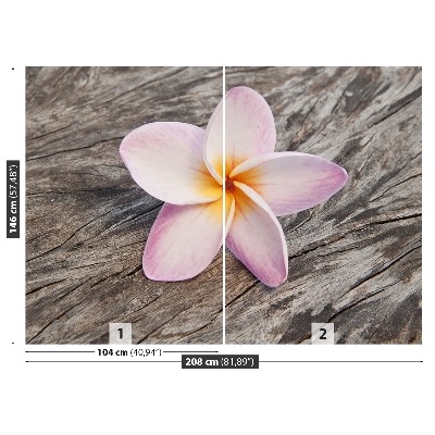 Fototapet frangipani din lemn