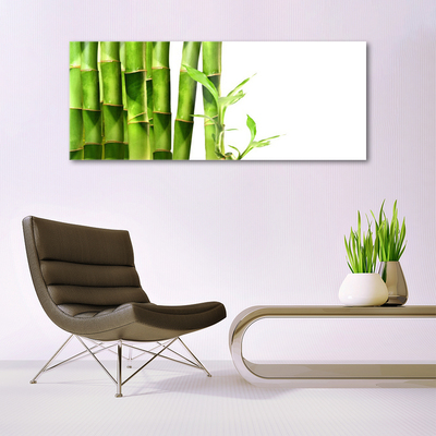 Tablouri acrilice Bamboo Floral Verde Alb