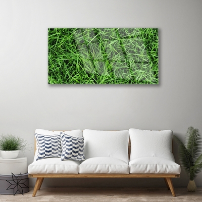 Tablouri acrilice Iarbă Lawn Floral Verde