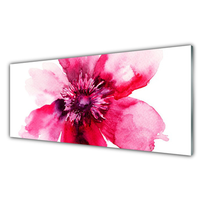 Tablouri acrilice Florale flori roz alb